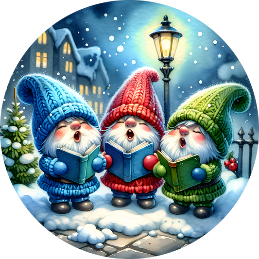 Bügelbild Weihnachten Gnome - singen, Kamin, schmücken Bild_21