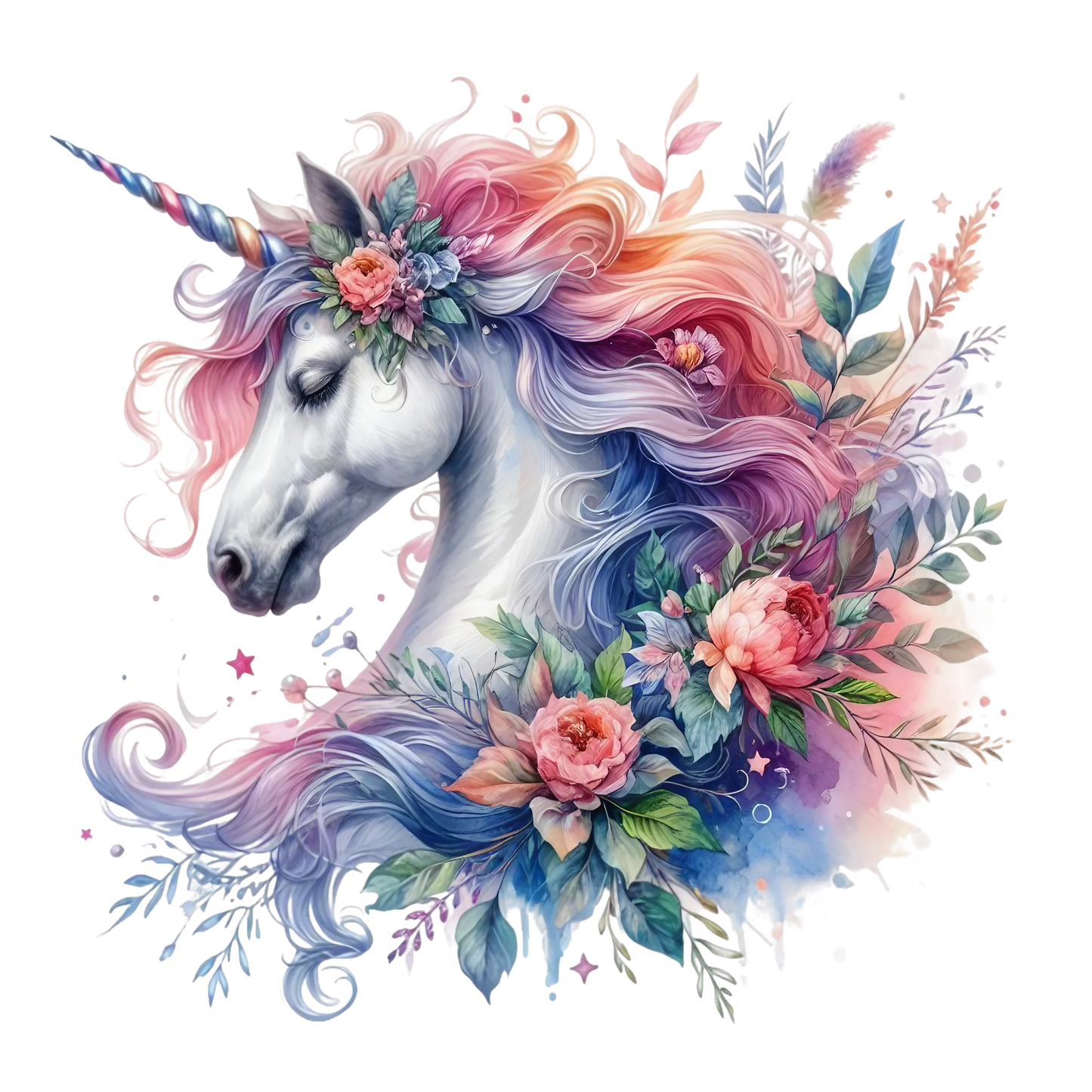 Premium Sticker Einhorn Bild_8 medium ca. 9cm Höhe