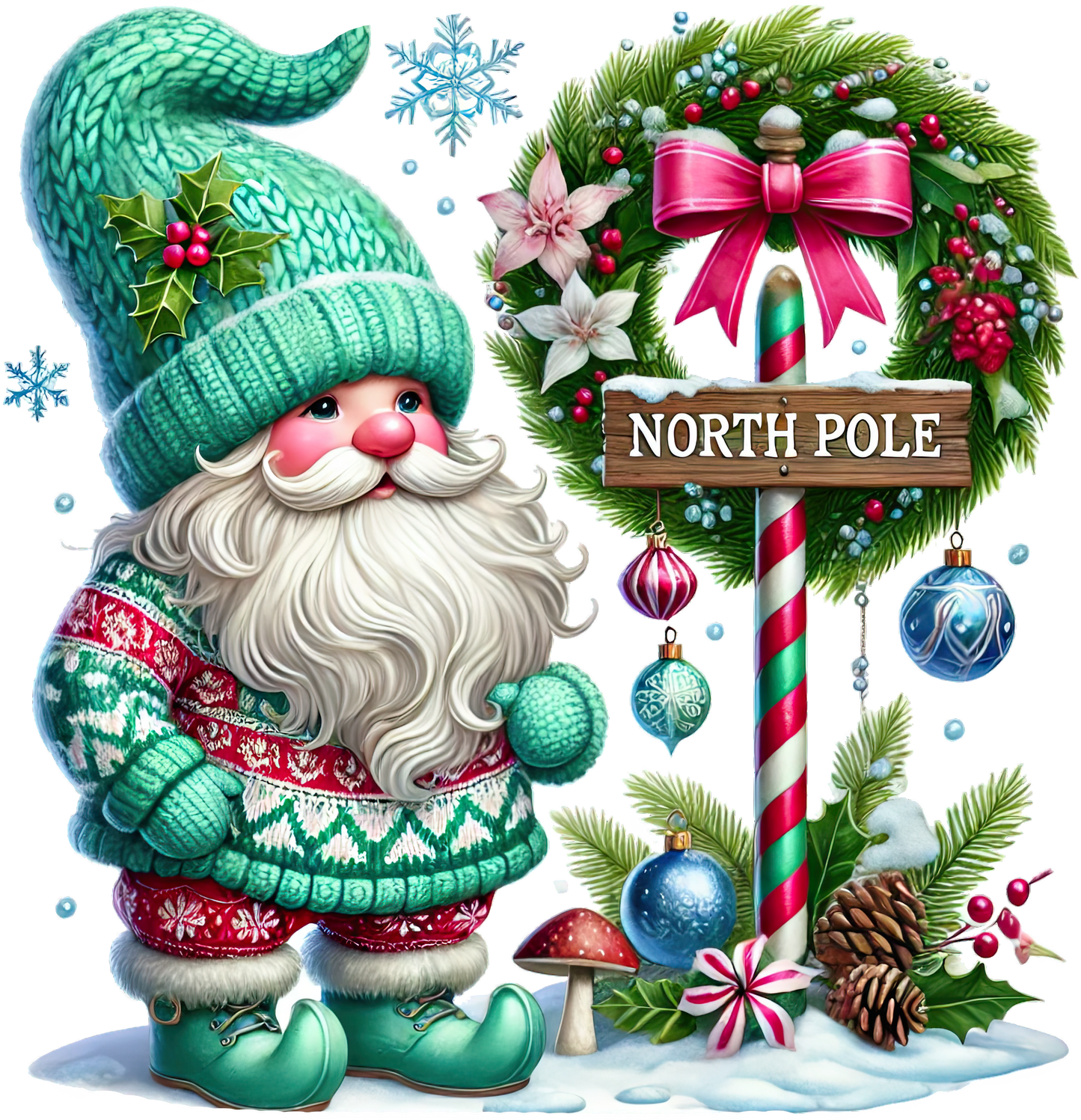 Bügelbilder Weihnachten Wichtel / Gnome - Magic Miracle Design