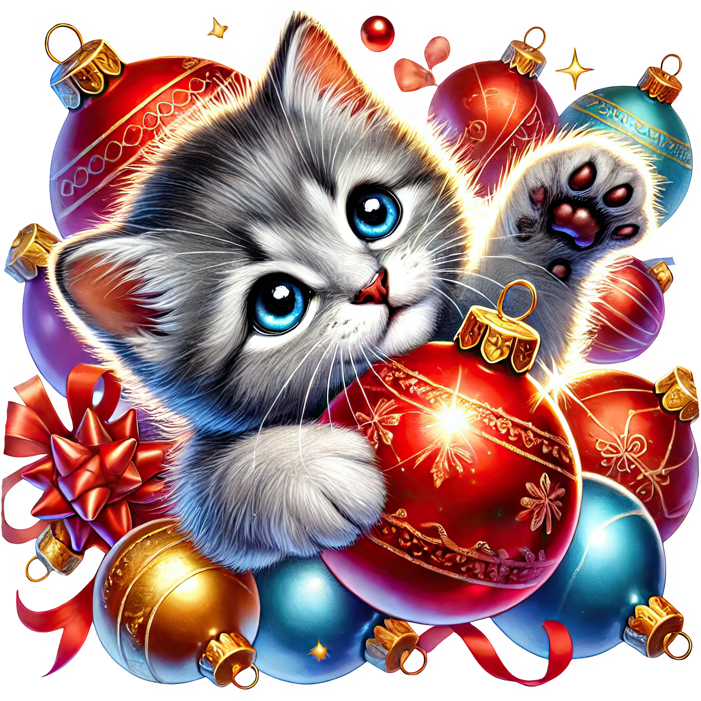 Bügelbilder Weihnachten Katzen - Magic Miracle Design