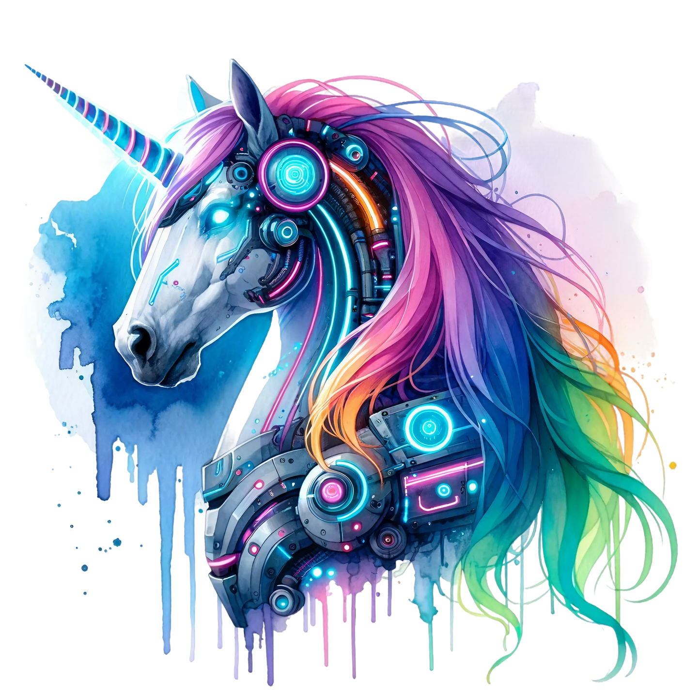 Premium Sticker Einhorn Bild_14 medium ca. 9cm Höhe