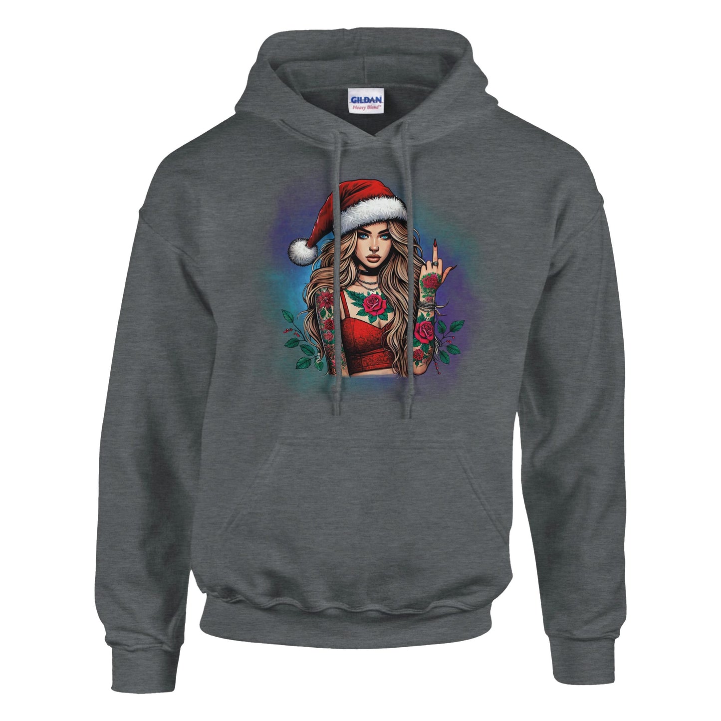 Hoodie Weihnachten tätowierte Frau - Magic Miracle Design