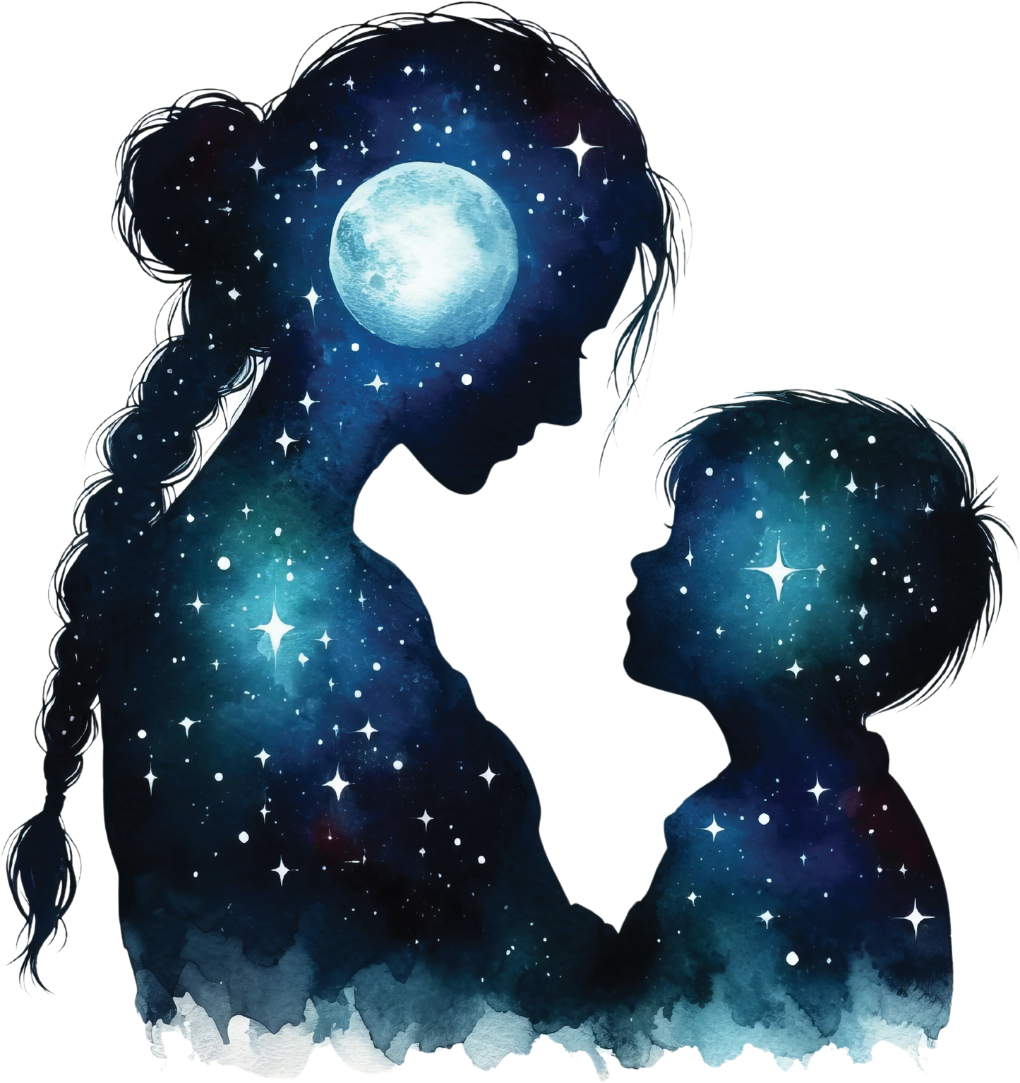 Bügelbild Galaxie Mutter Kind Bild_3