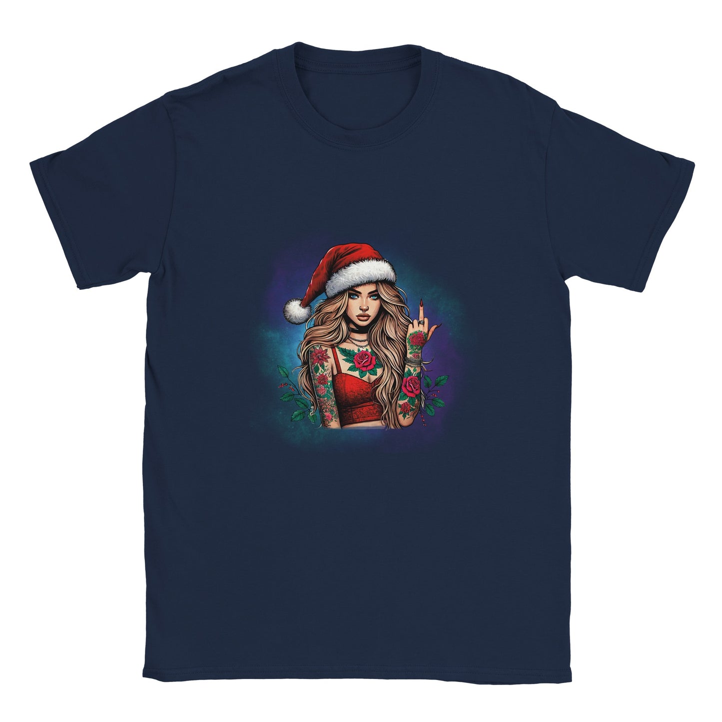 Klassisches T-Shirt tätowierte Frau - Magic Miracle Design