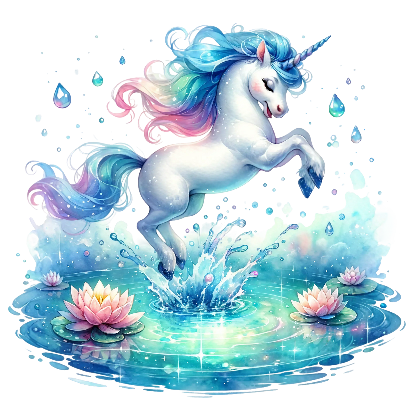 Premium Sticker Einhorn Bild_16 medium ca. 9cm Höhe