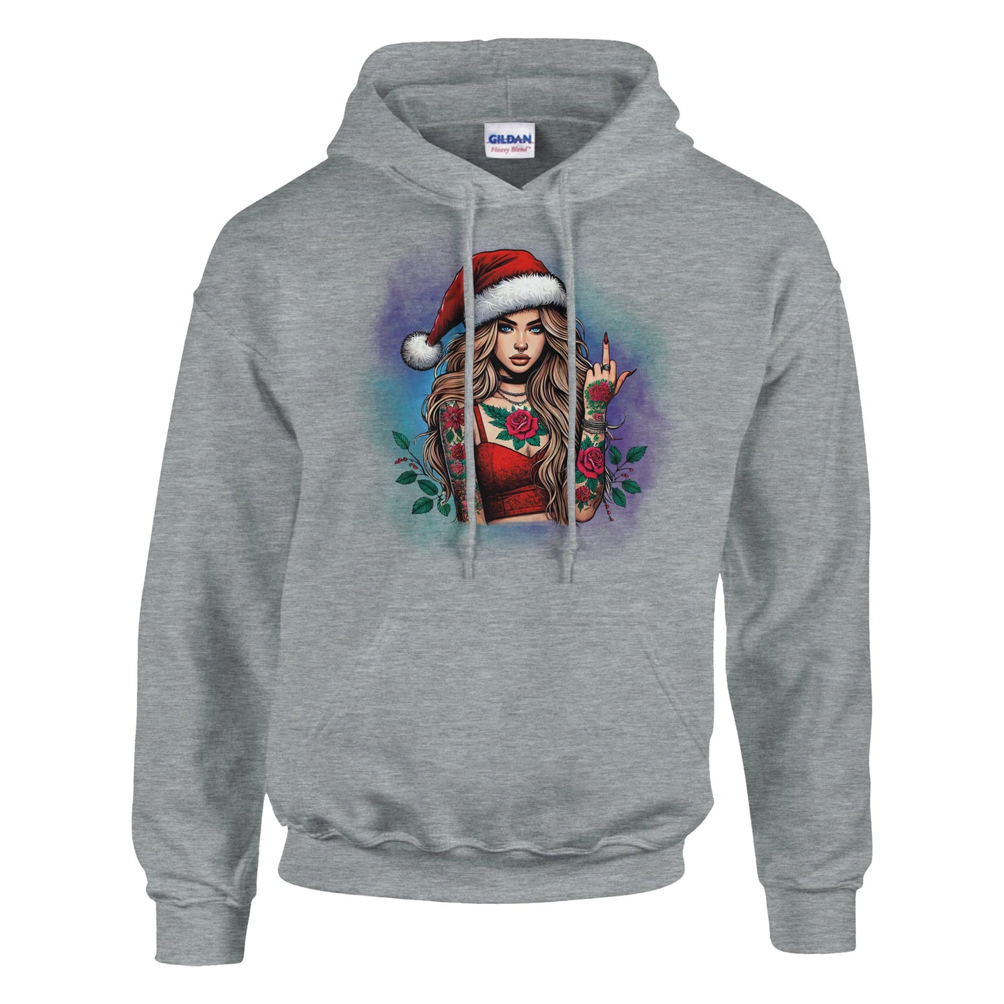 Hoodie Weihnachten tätowierte Frau - Magic Miracle Design