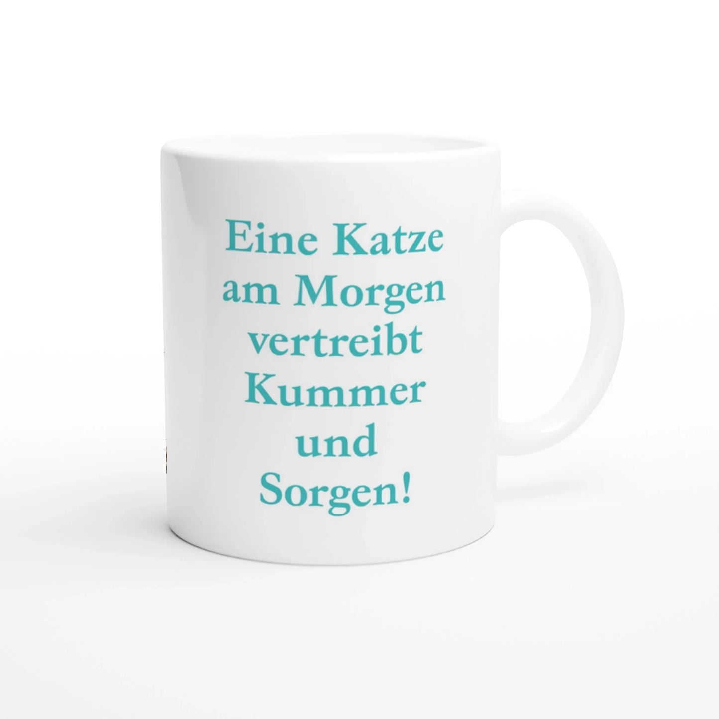 Keramiktasse Katze am Morgen