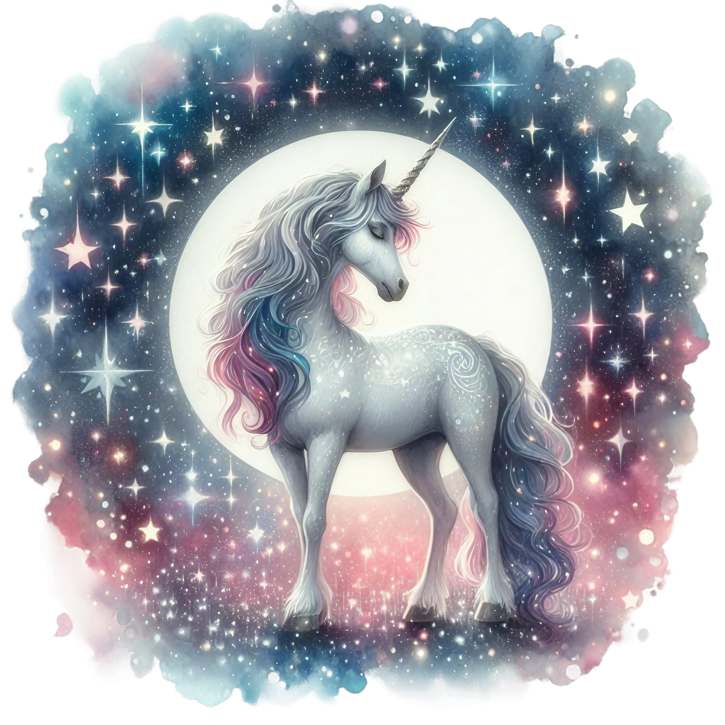 Premium Sticker Einhorn Bild_10 medium ca. 9cm Höhe