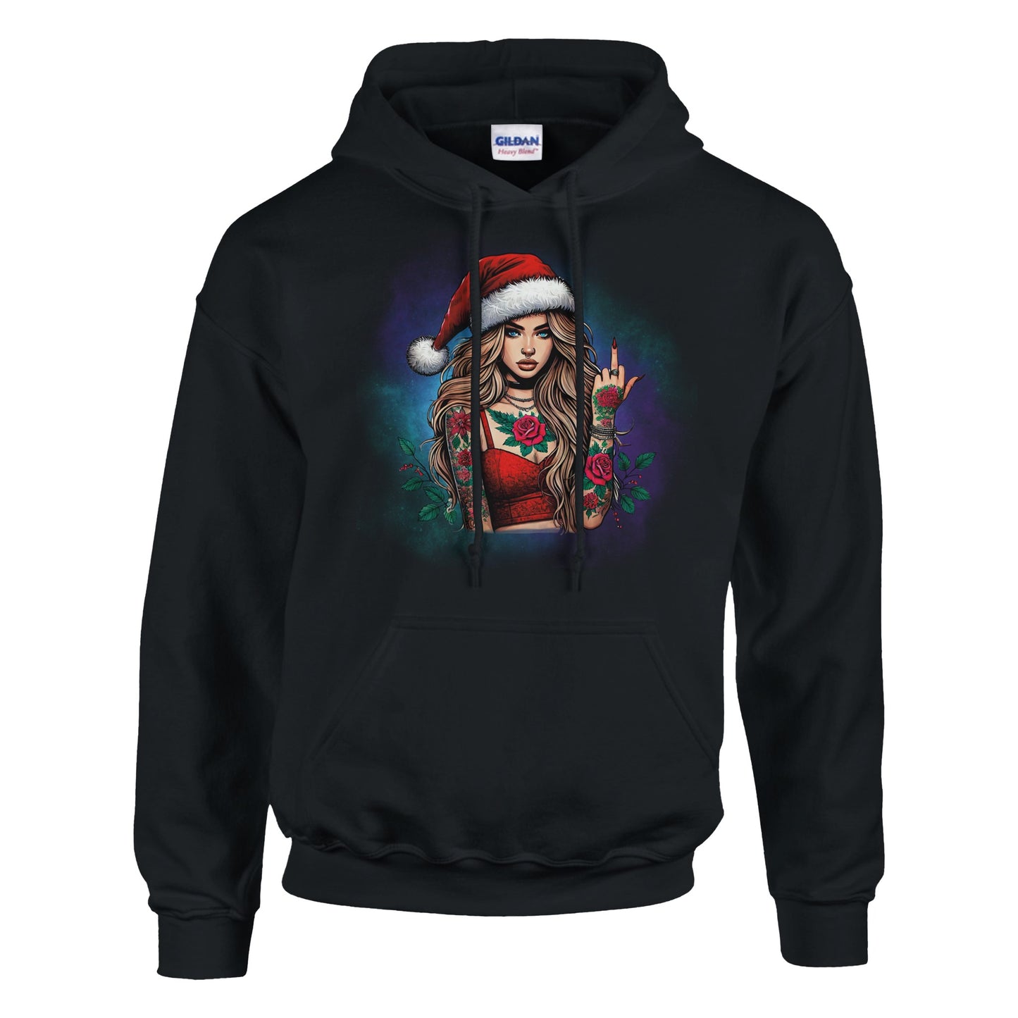 Hoodie Weihnachten tätowierte Frau - Magic Miracle Design