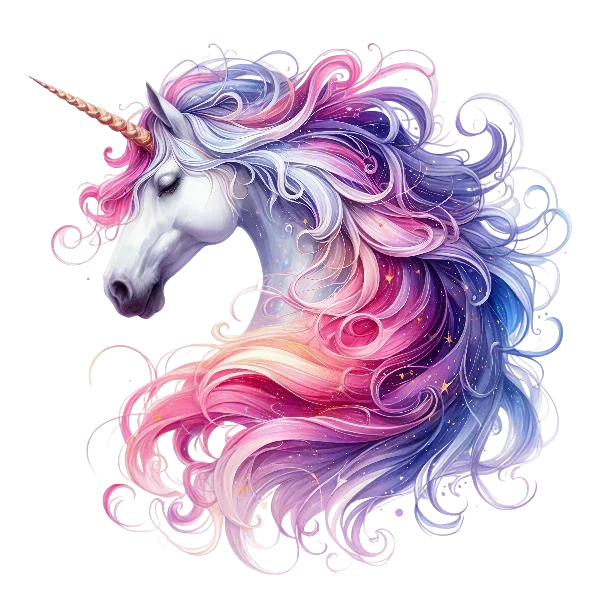 Premium Sticker Einhorn Bild_3 medium ca. 9cm Höhe