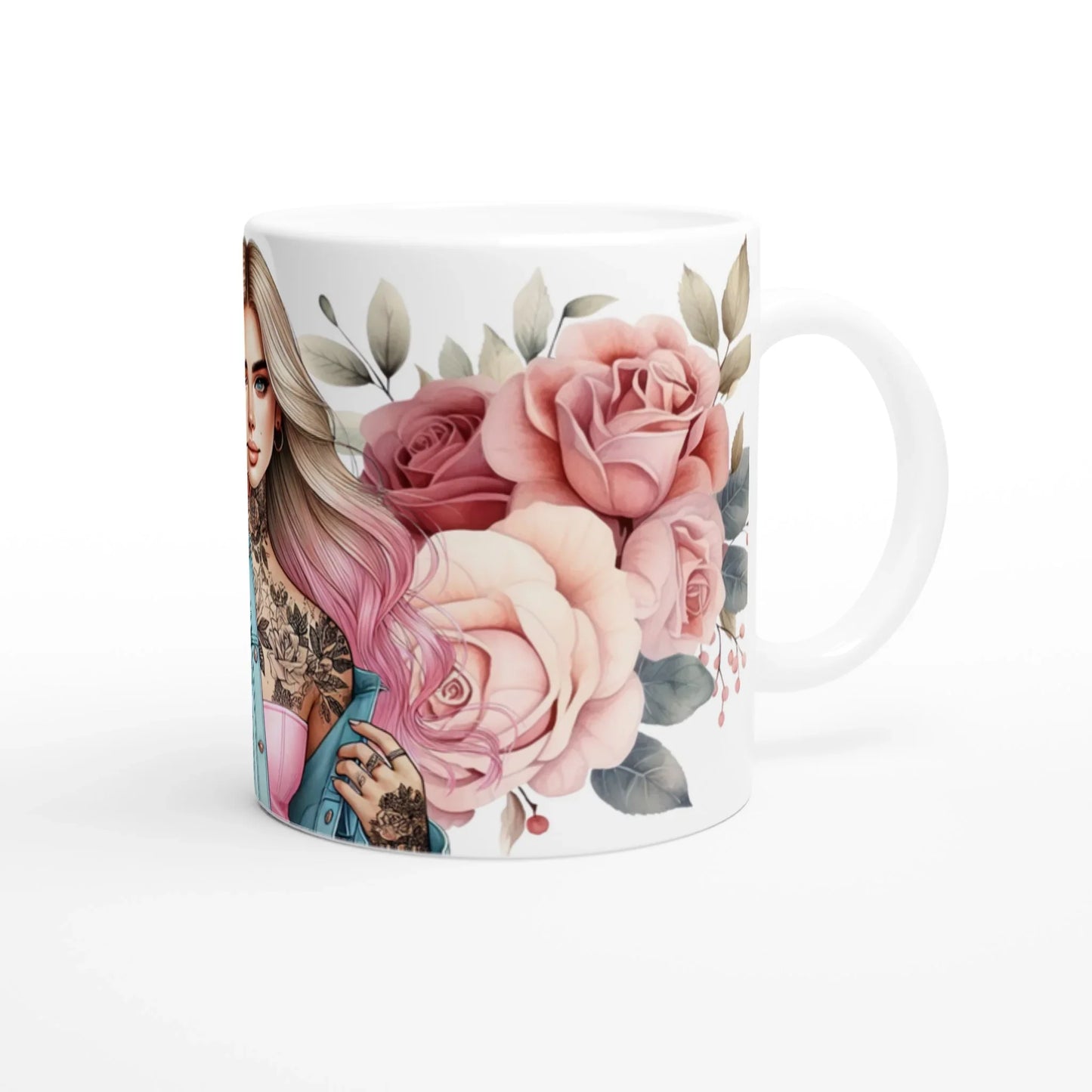 Keramiktasse blonde flower