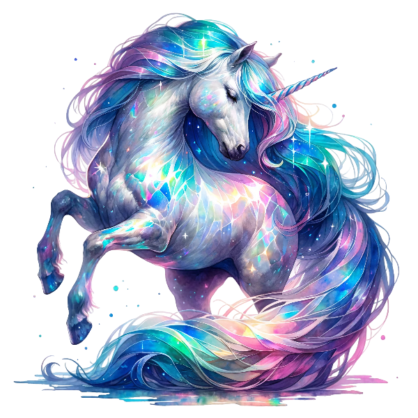 Bügelbild majestätisches Fantasy Einhorn - Magic Miracle Design