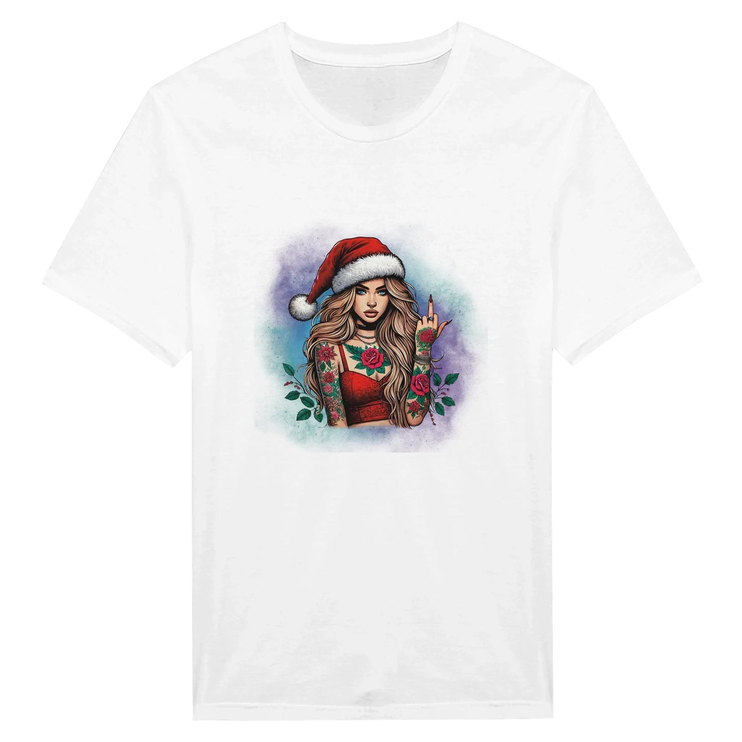 Klassisches T-Shirt tätowierte Frau