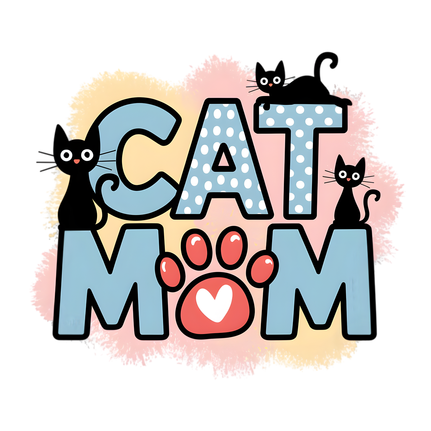 Sticker Cat Mom