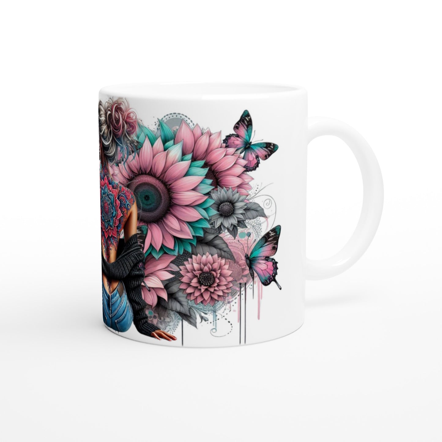 Keramiktasse Graupinke Schönheit Tattoo - Magic Miracle Design