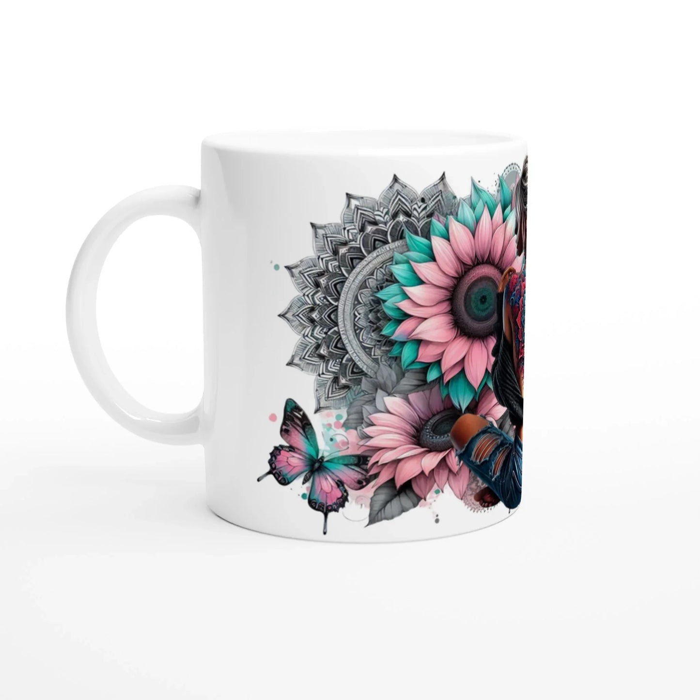 Keramiktasse pinke Schönheit Tattoo