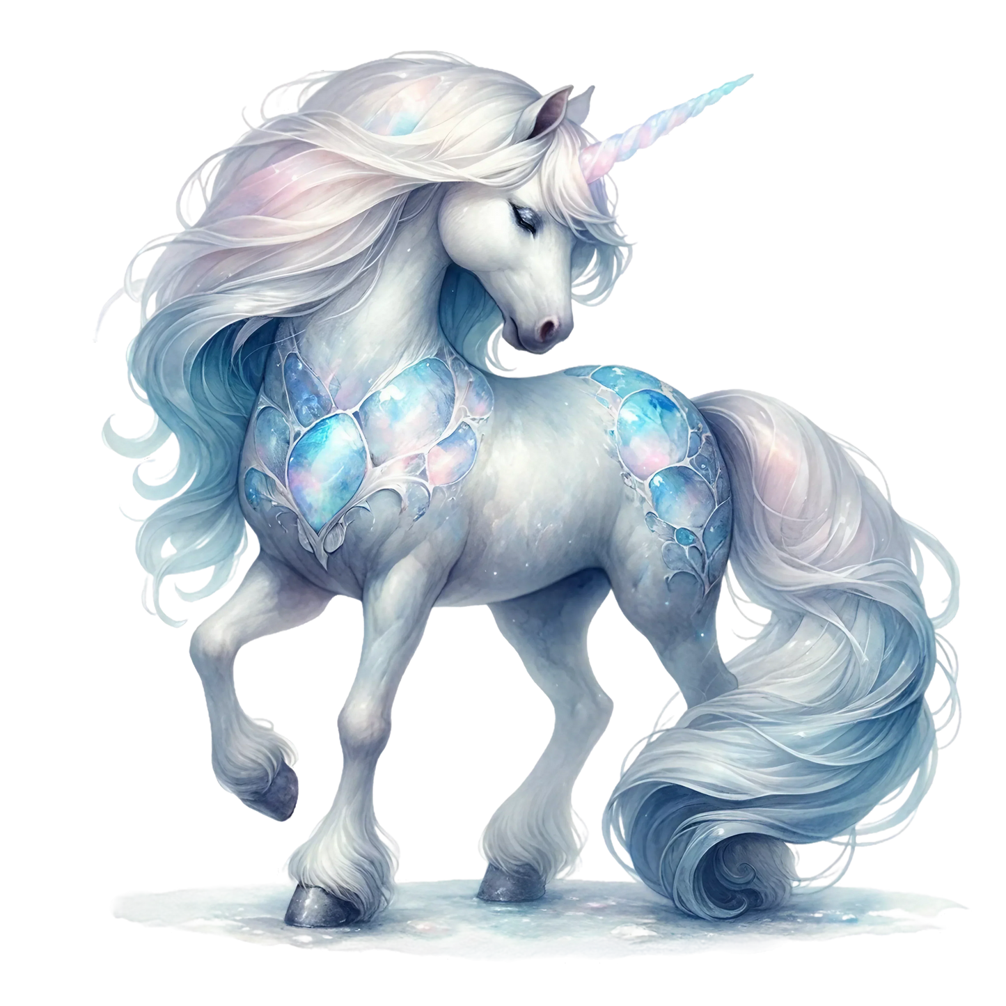 Premium Sticker Einhorn Bild_20 medium ca. 9cm Höhe
