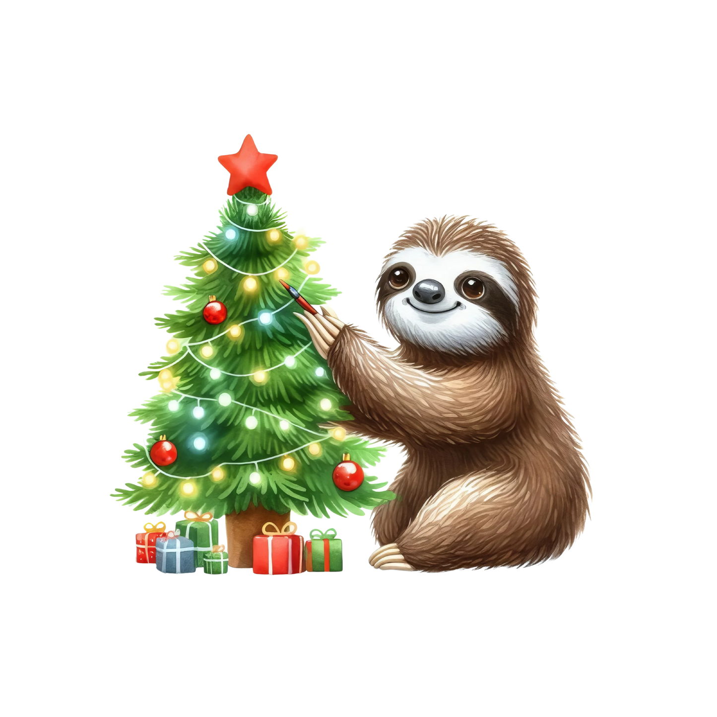 Bügelbilder Weihnachten mit Faultier Bild_7
