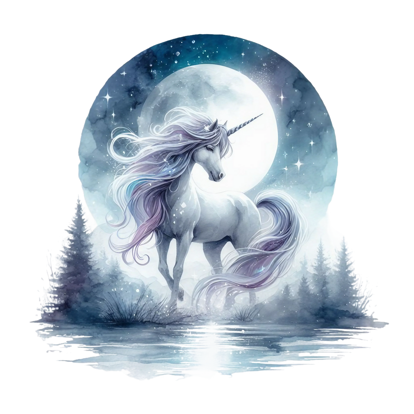 Premium Sticker Einhorn Bild_4 medium ca. 9cm Höhe