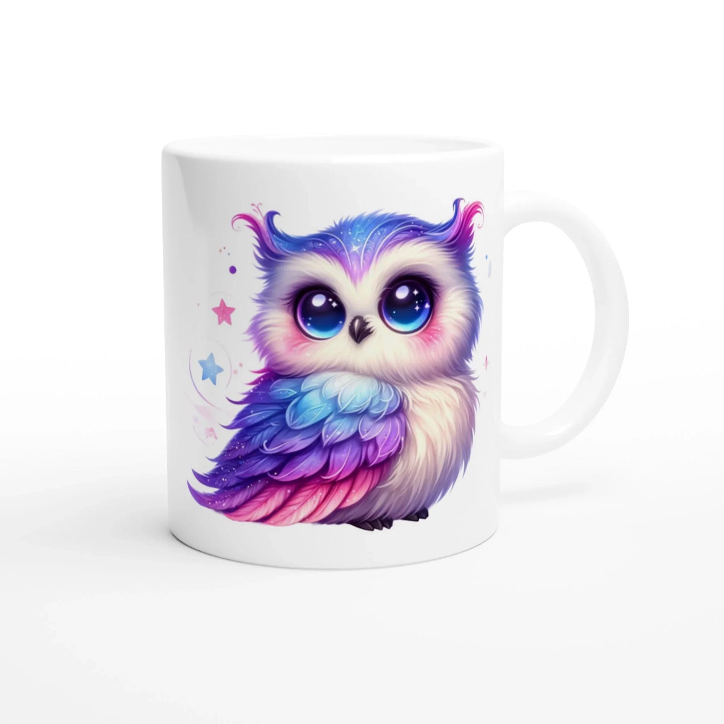 Keramiktasse Eule Pink Lila