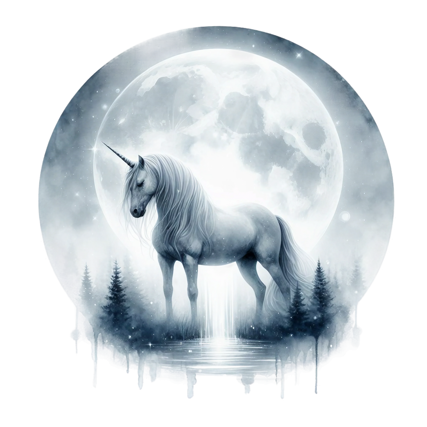 Premium Sticker Einhorn Bild_9 medium ca. 9cm Höhe