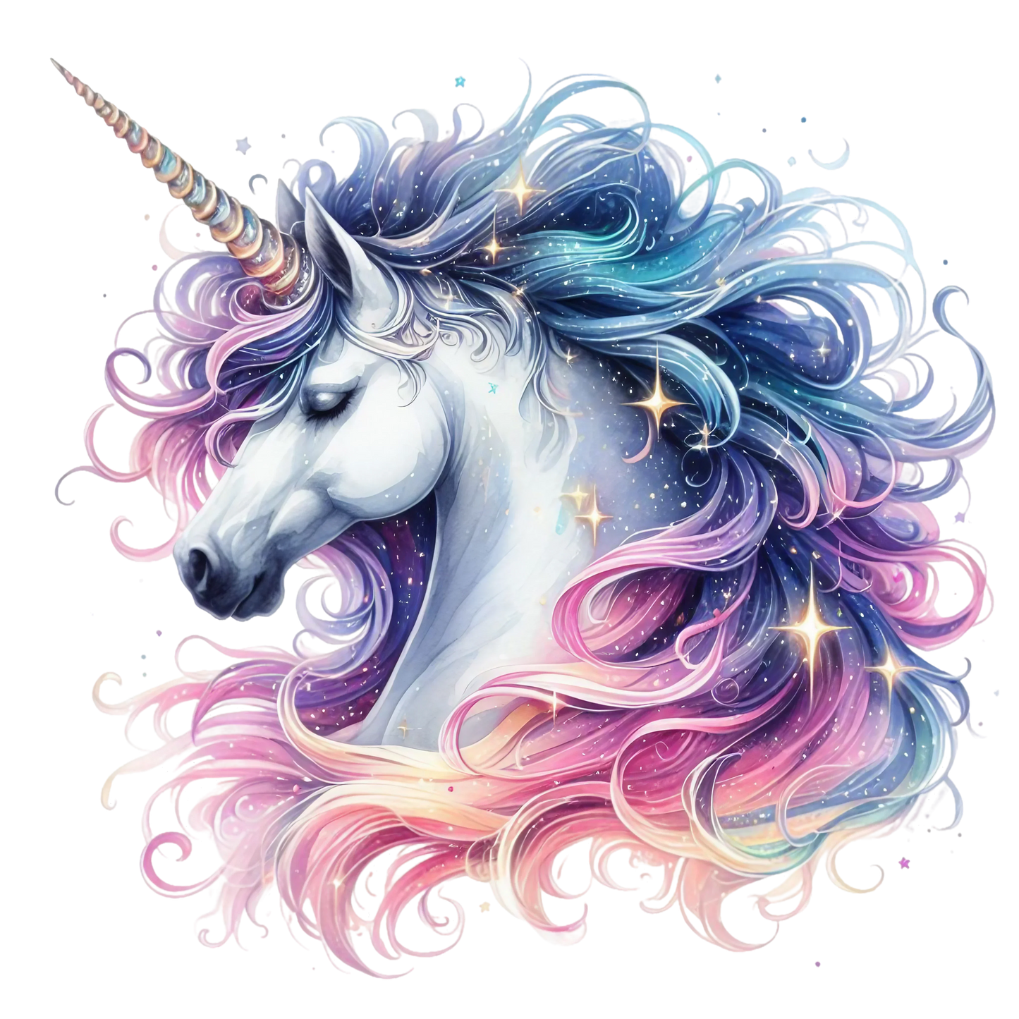 Premium Sticker Einhorn Bild_5 medium ca. 9cm Höhe