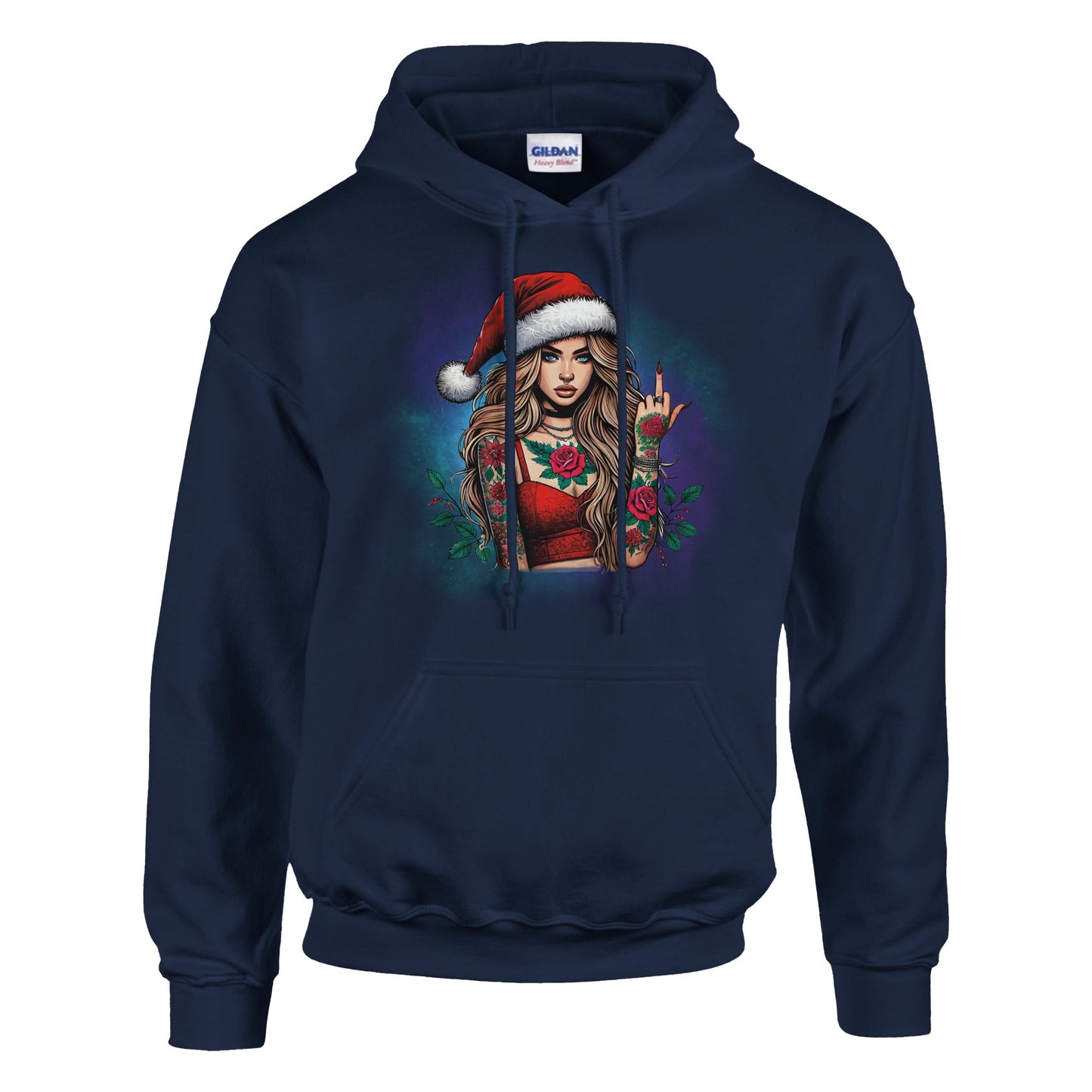 Hoodie Weihnachten tätowierte Frau - Magic Miracle Design