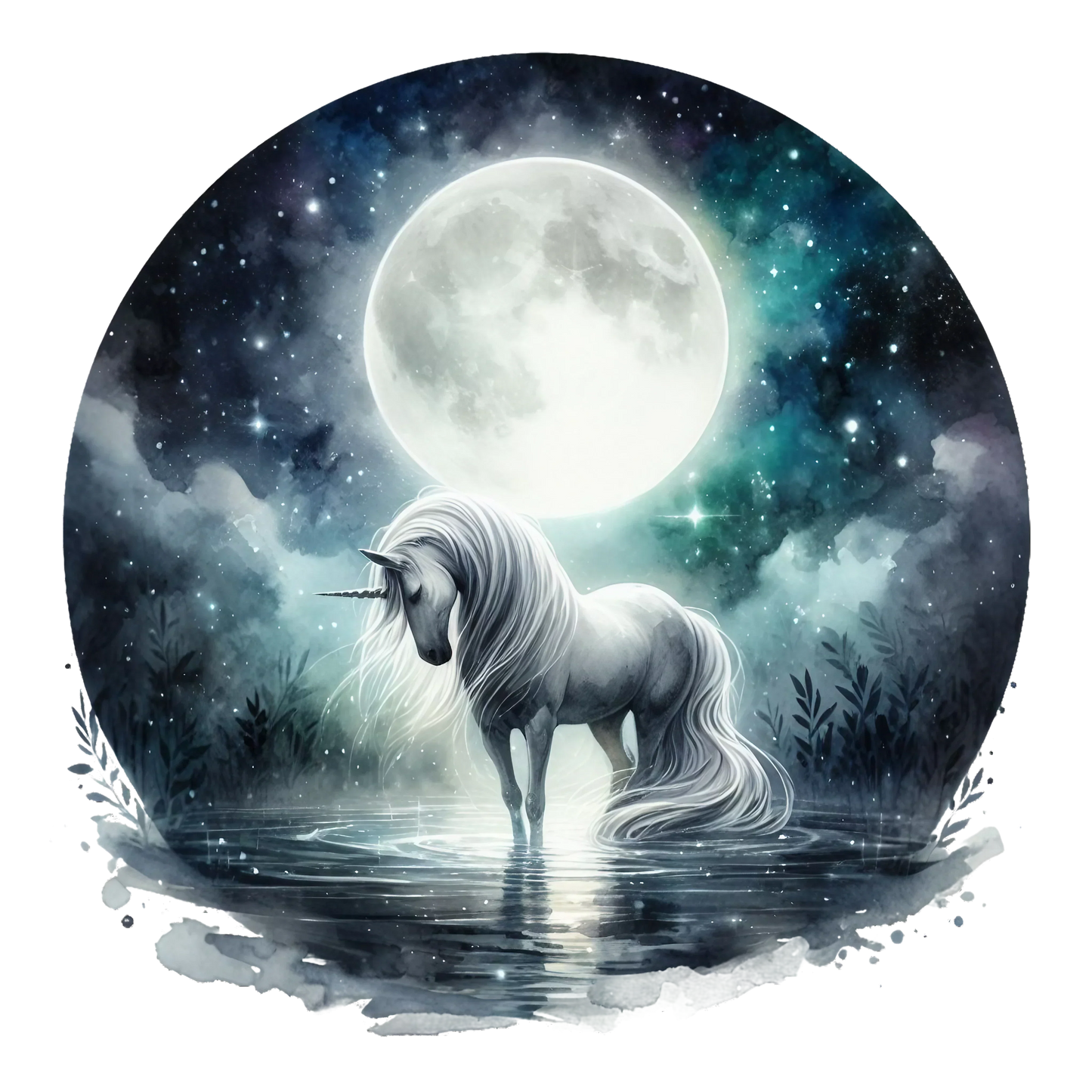 Premium Sticker Einhorn Bild_7 medium ca. 9cm Höhe