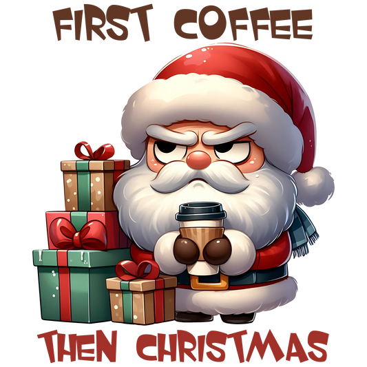 Bügelbild Weihnachtsmann Kaffee Weihnachten Bild_1