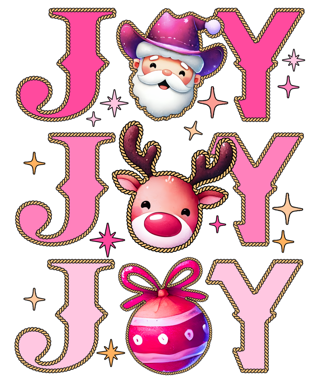 Bügelbilder Weihnachten in Pink - Magic Miracle Design