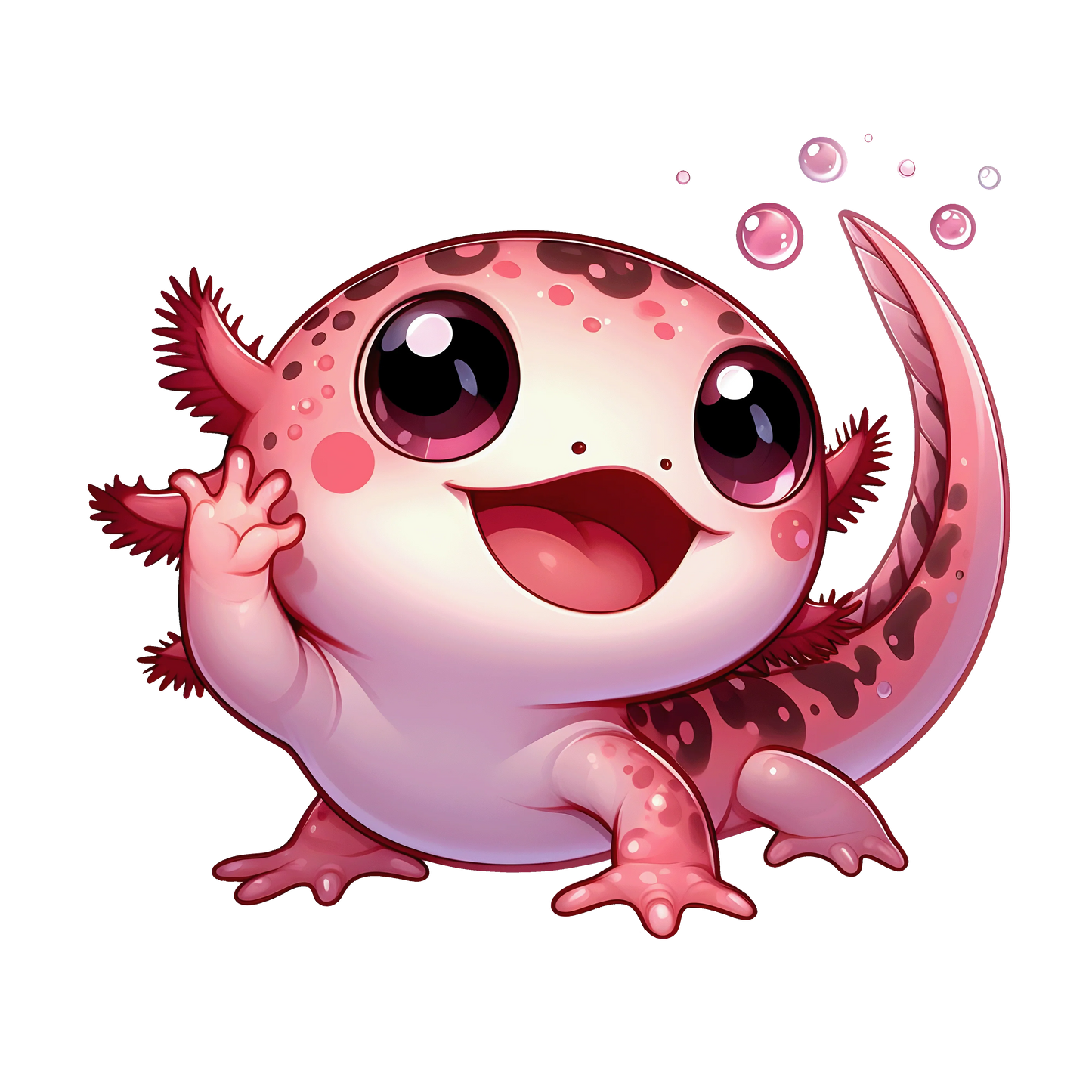 Bügelbild süßes Axolotl – für Baumwolle & Polyester Bild_7