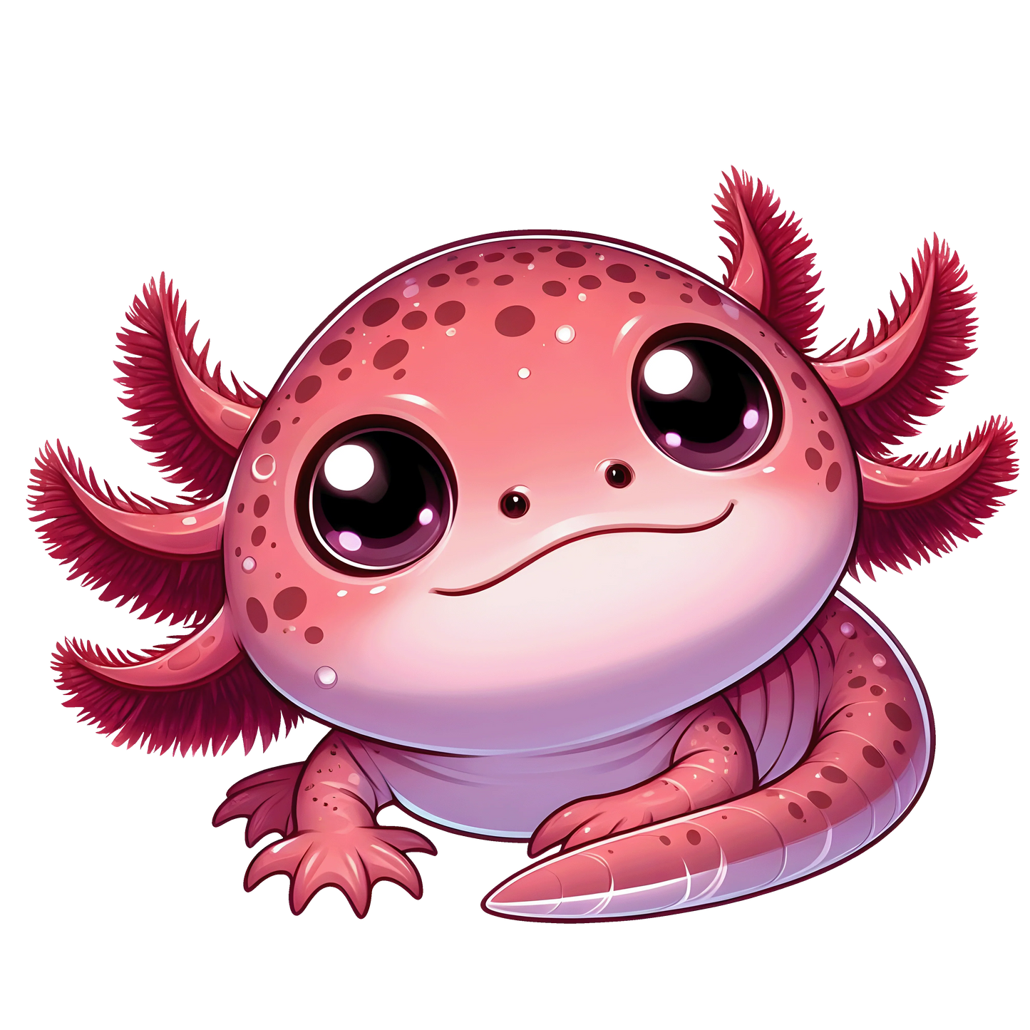 Bügelbild süßes Axolotl – für Baumwolle & Polyester Bild_8