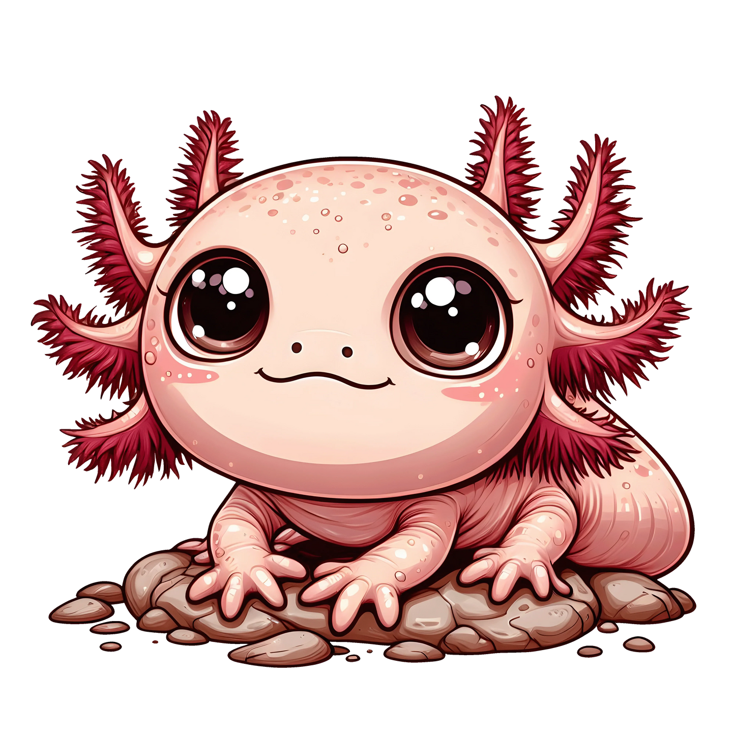Bügelbild süßes Axolotl – für Baumwolle & Polyester Bild_11
