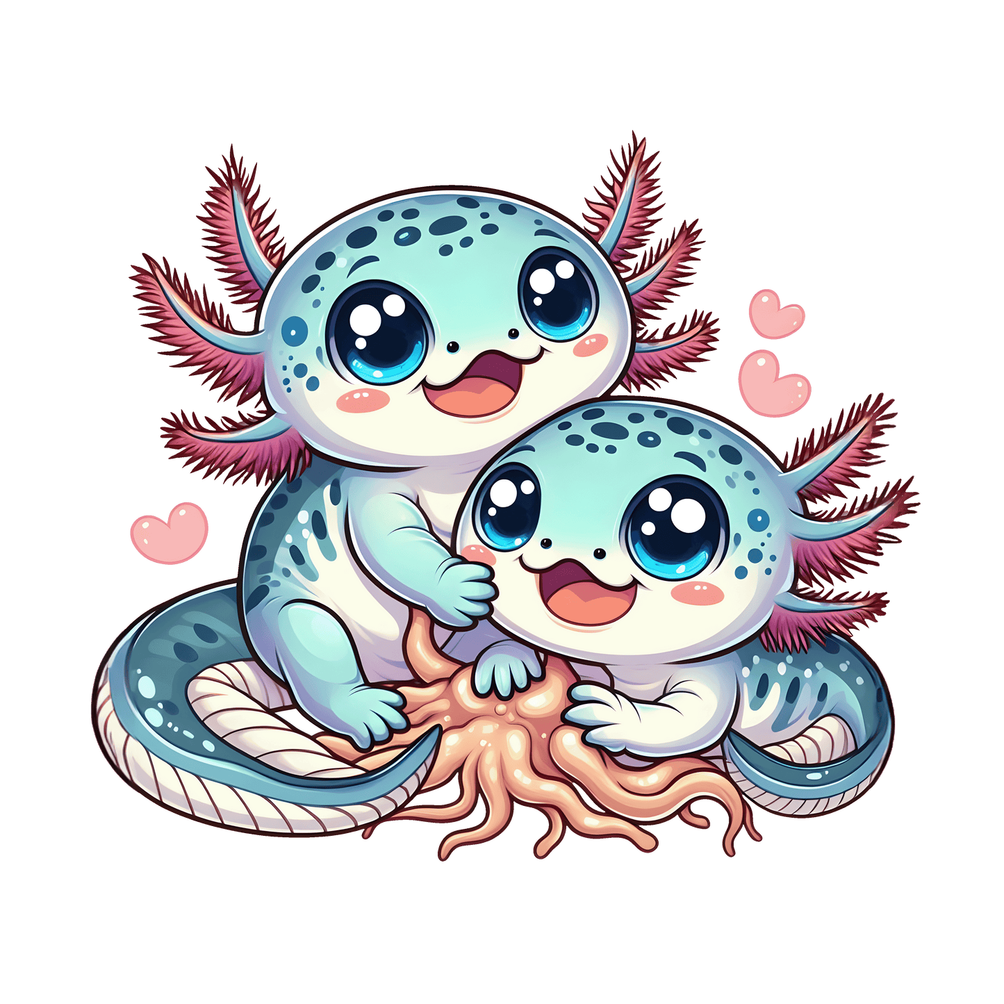 Bügelbild süßes Axolotl - Magic Miracle Design