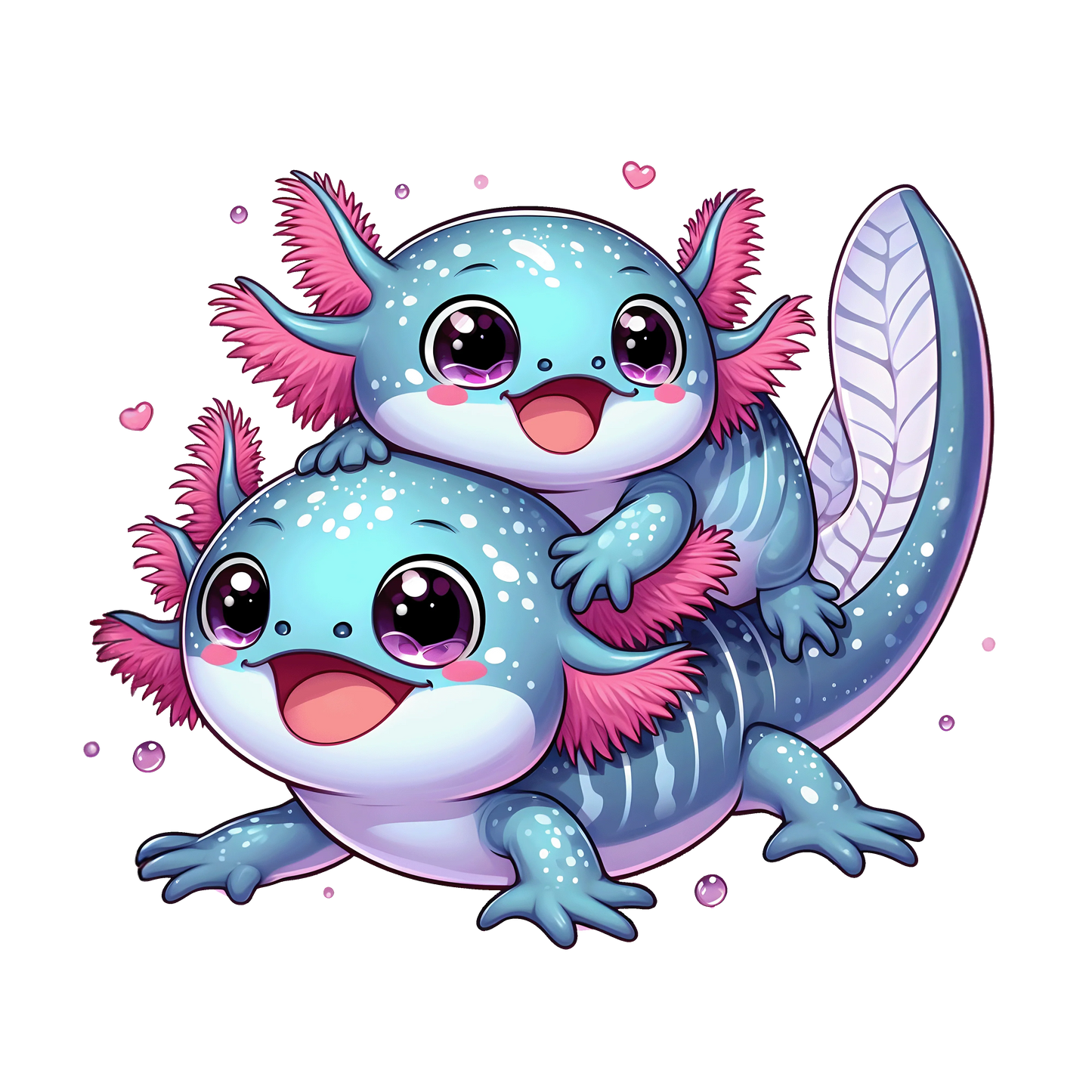 Bügelbild süßes Axolotl – für Baumwolle & Polyester Bild_5