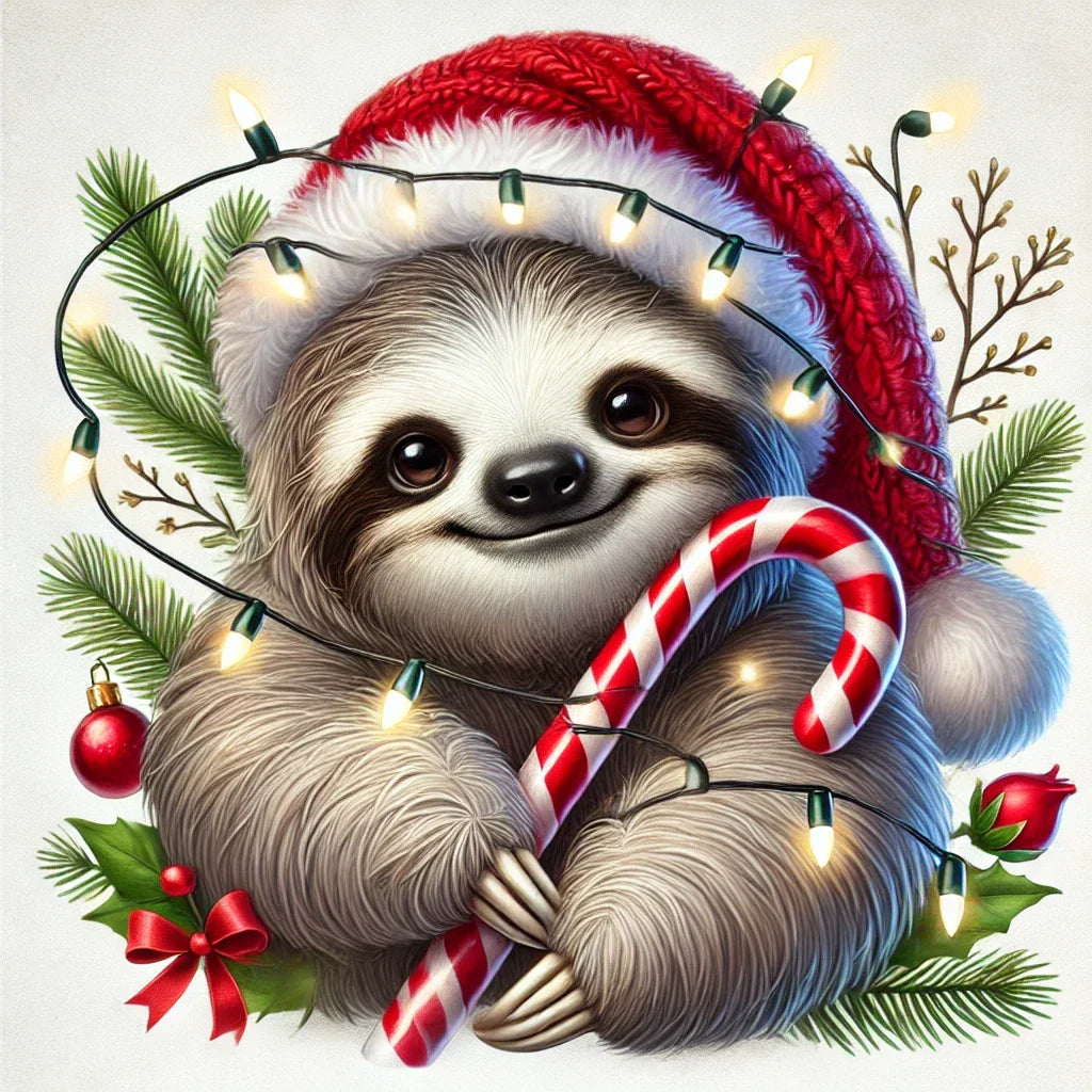 Bügelbilder Weihnachten mit Faultier Bild_2