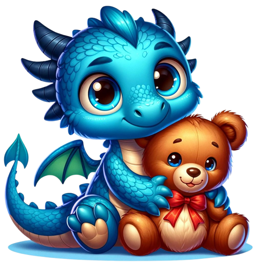 Bügelbild Drachen niedlich – waschfest bis 40 °C Bild_2