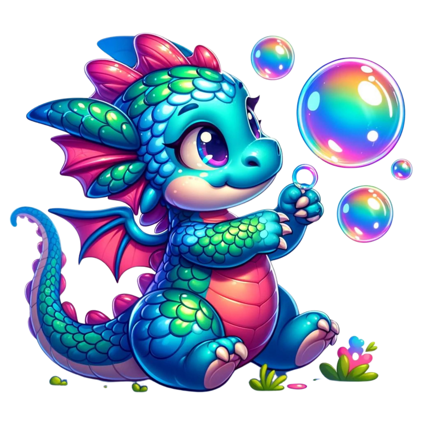 Bügelbild Drachen niedlich – waschfest bis 40 °C Bild_4