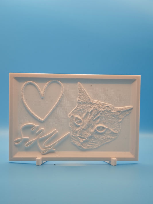 Einfarbiges Lithophan Bild – personalisiertes 3D Druck Geschenk
