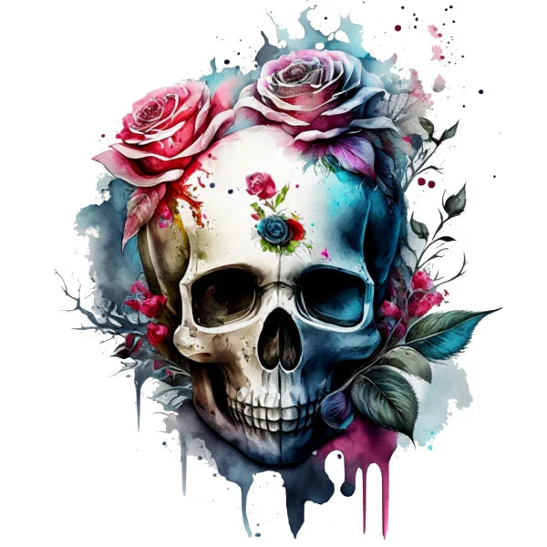 Bügelbilder Totenkopf | Skull | Schmetterling