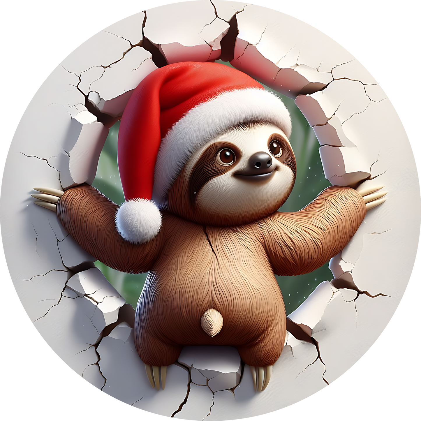 Bügelbilder Weihnachten mit Faultier 2 - Magic Miracle Design