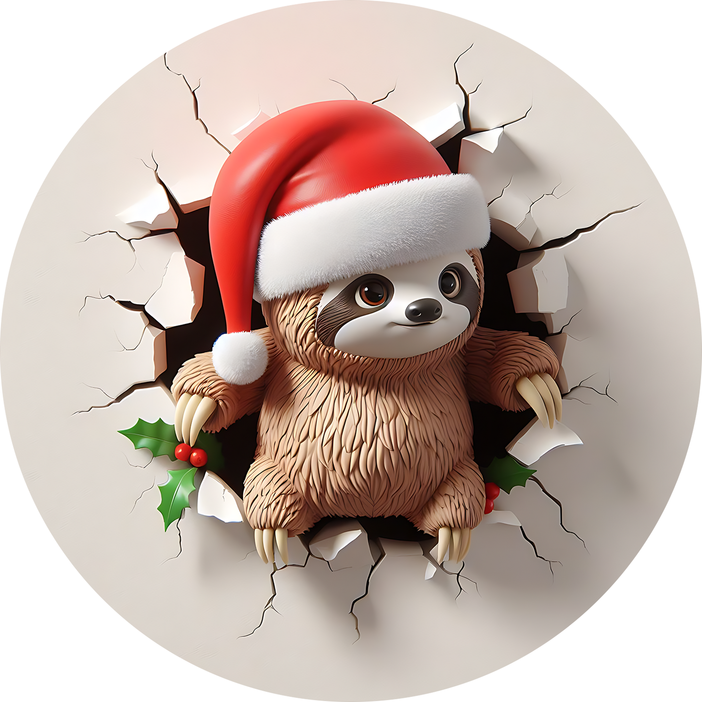 Bügelbilder Weihnachten mit Faultier 2 - Magic Miracle Design