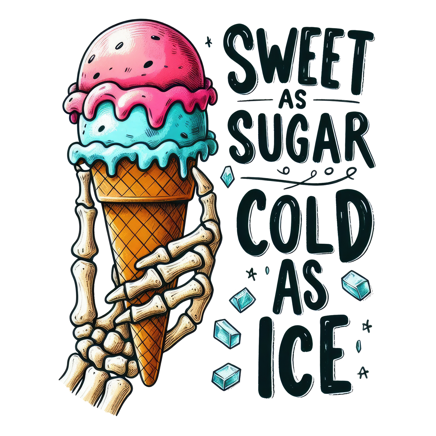 Sticker cold as ice