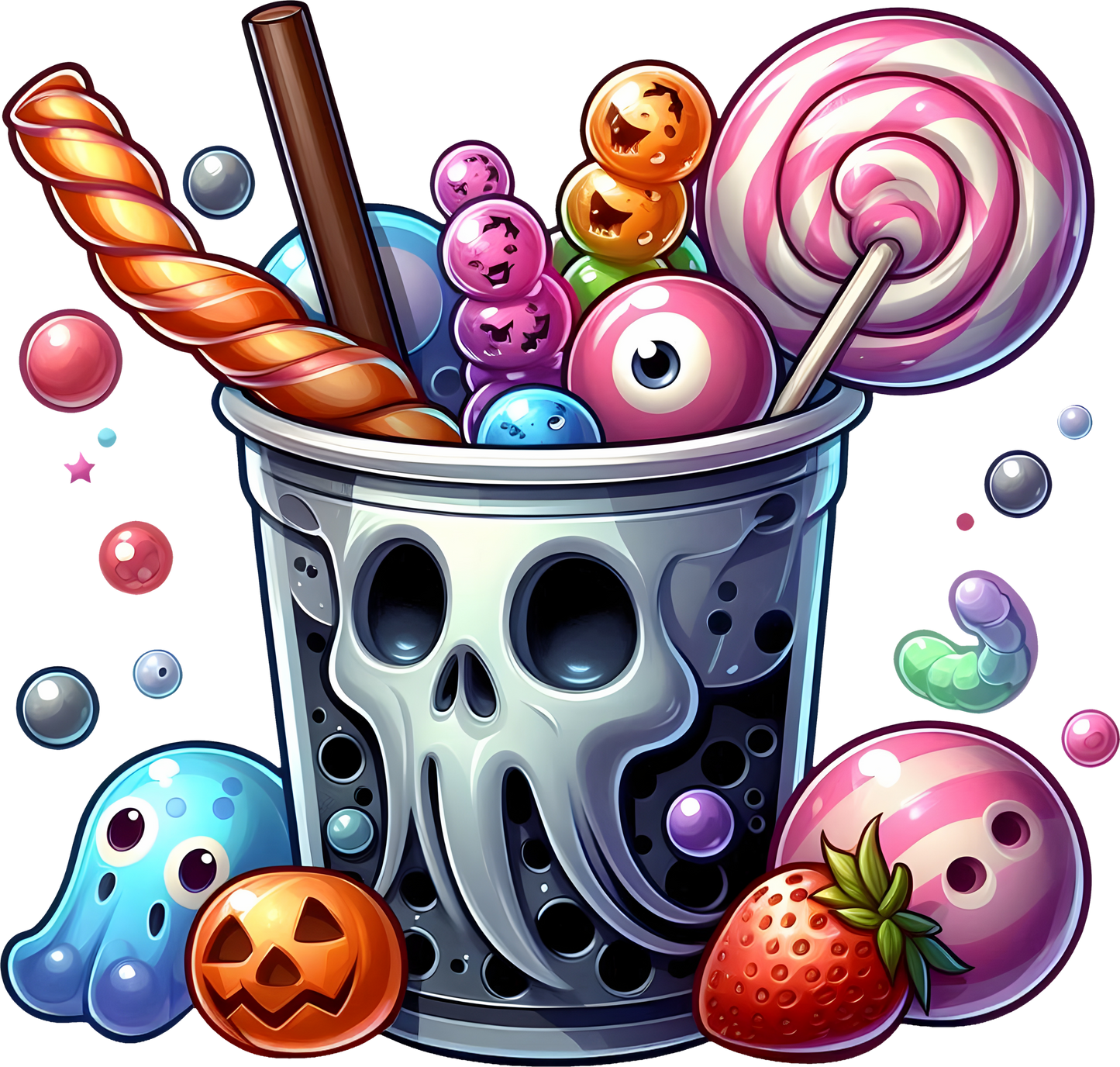 Bügelbild Halloween Getränke