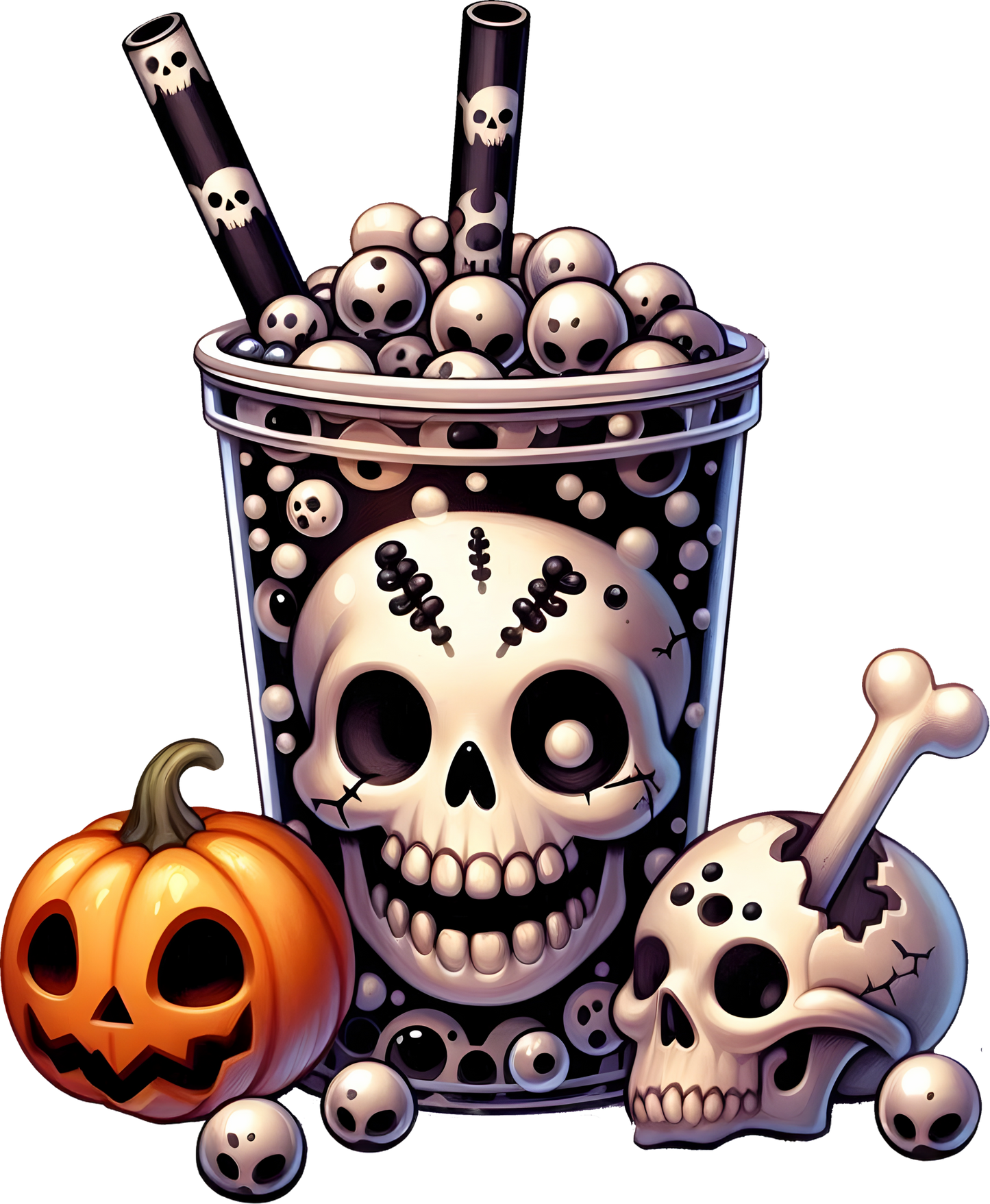 Bügelbild Halloween Getränke