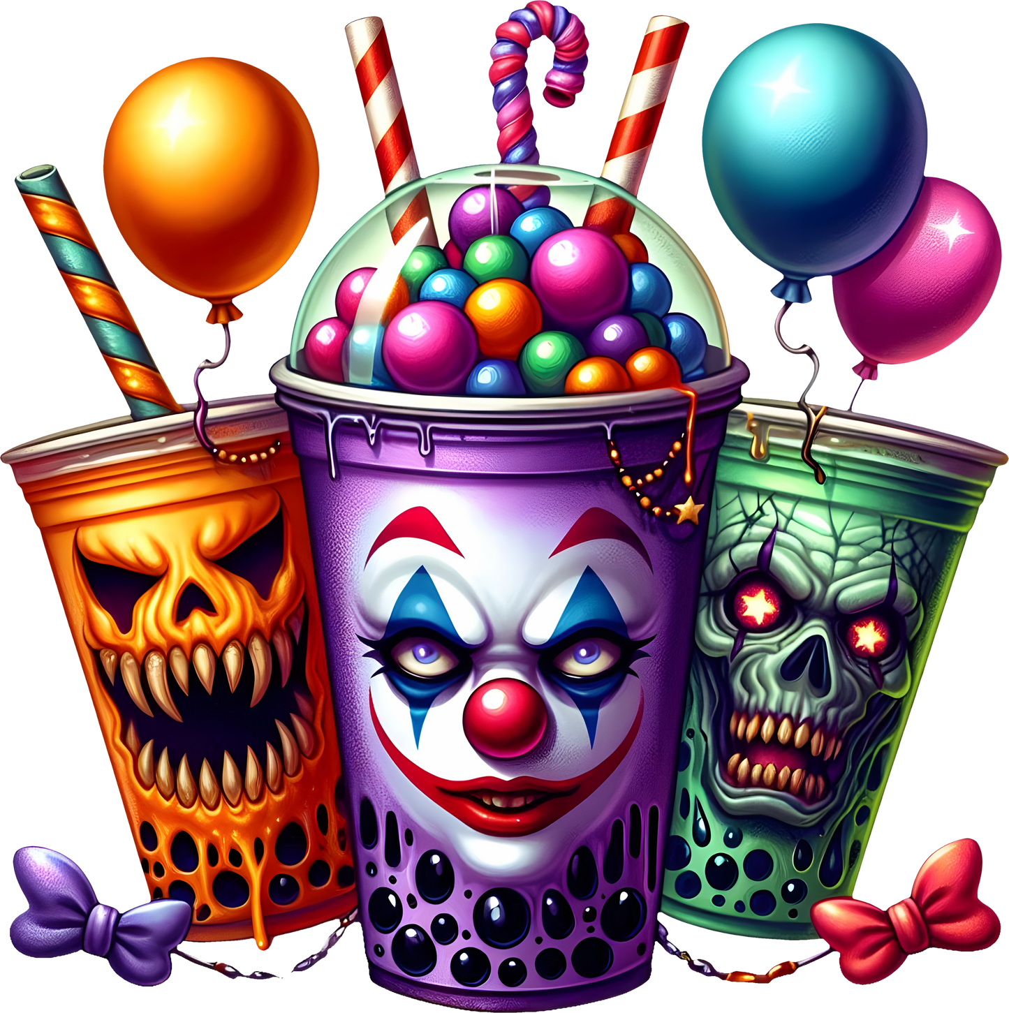 Bügelbild Halloween Getränke