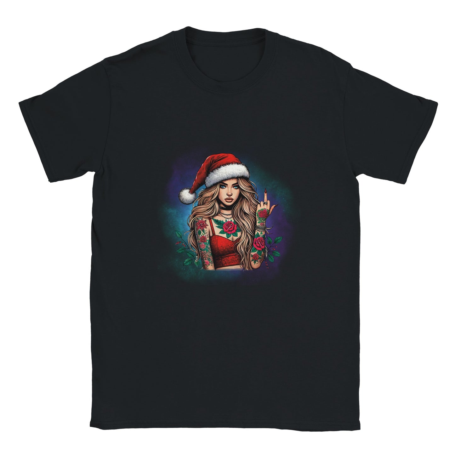 Klassisches T-Shirt tätowierte Frau - Magic Miracle Design