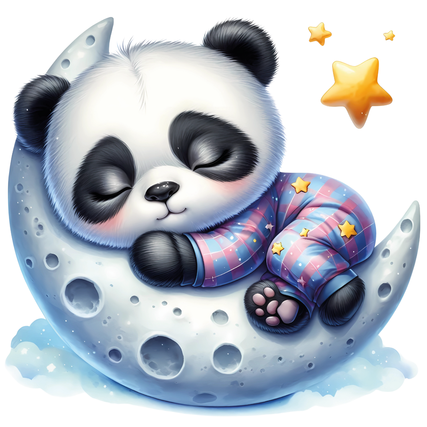 Bügelbild Baby Tiere Mond 2
