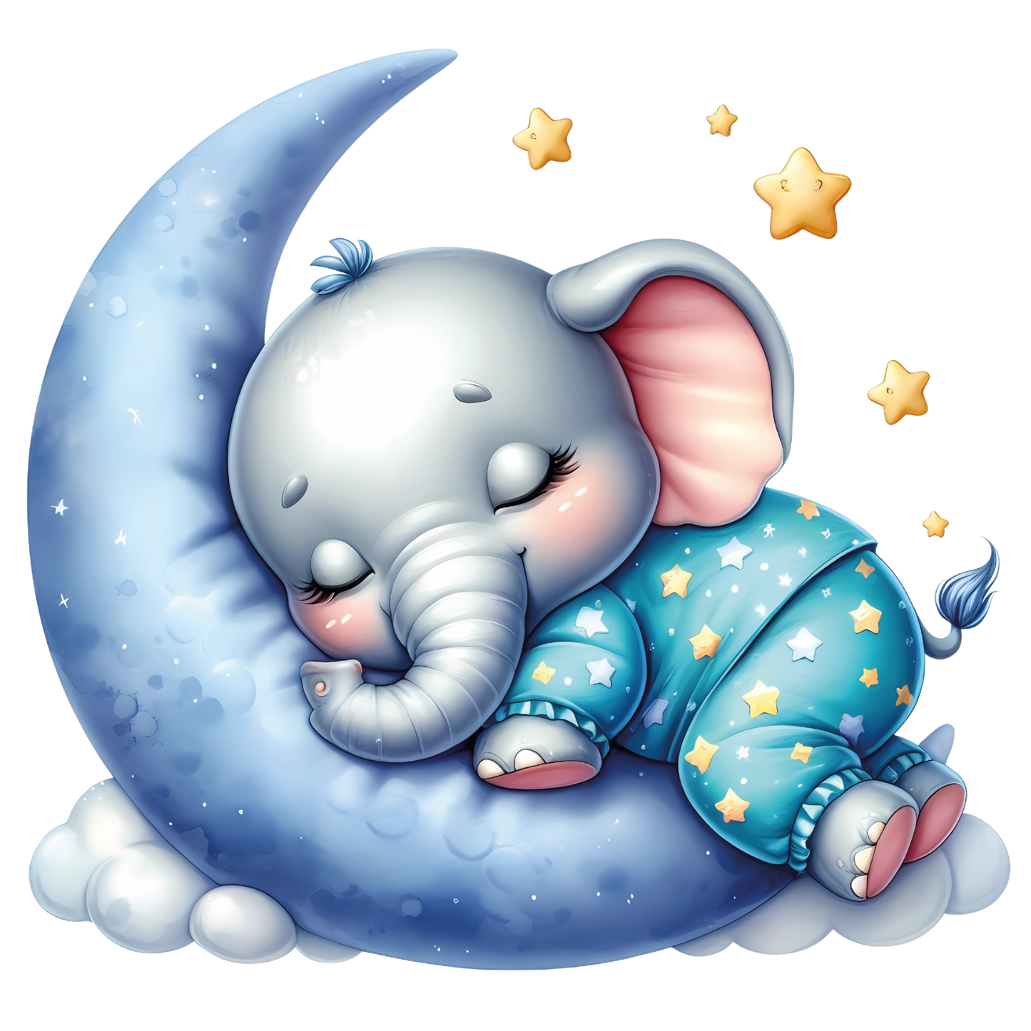 Bügelbild Baby Tiere Mond 2