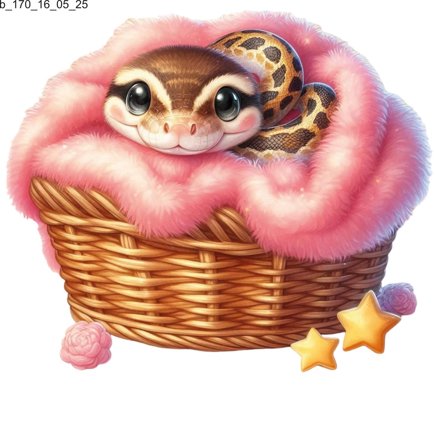 Bügelbild niedliche Babyschlangen für Baumwolle & Polyester Bild_8